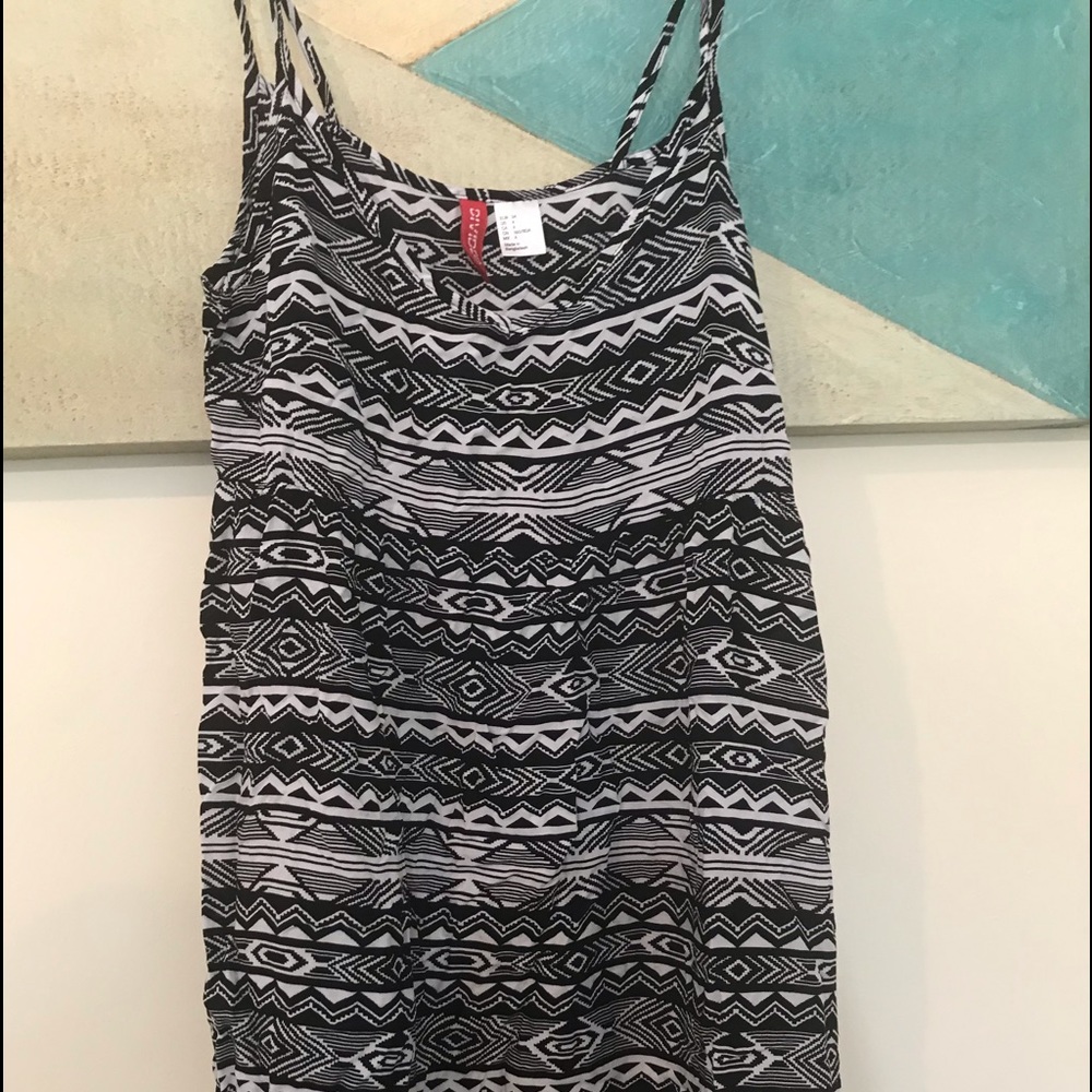H&M Black and white beach cover dress